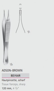 Пинцет Adson-Brown BD700R